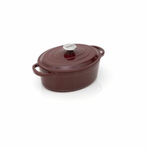 Paleo Oval Gryde Lav, bordeaux, 23x29cm – Gryde