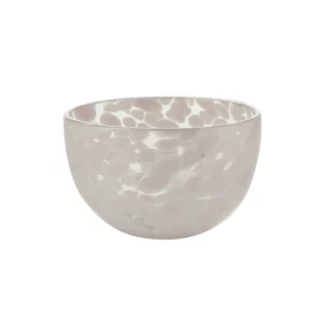 Bahne Interior – Dots skål, Clear/Soft Rose – Ø11,5 cm.