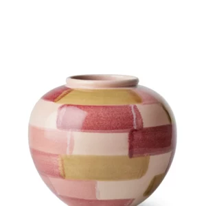 Kähler – Canvas vase, rosa/brun – H20 cm.